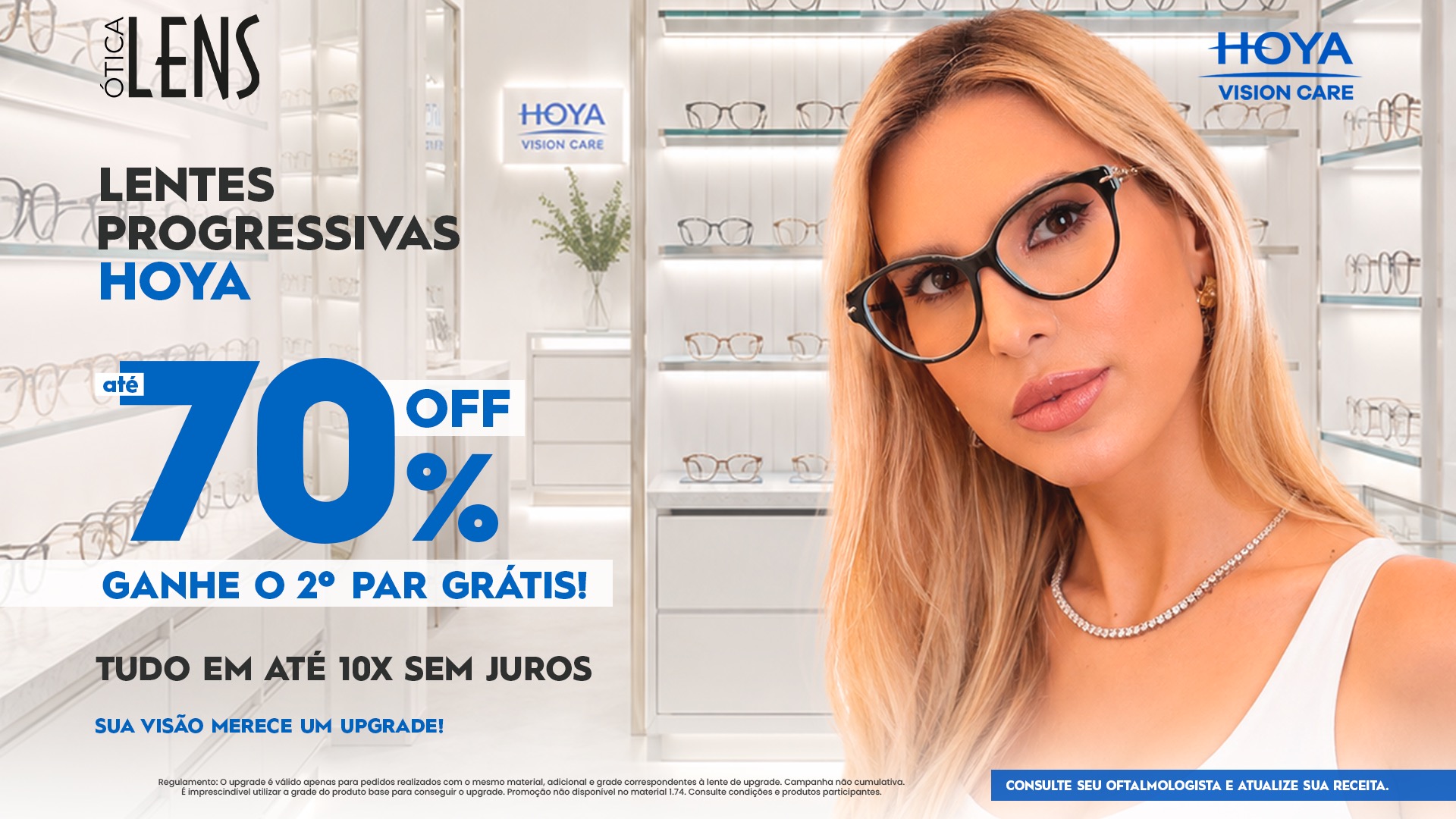 Lentes Progressivas Hoya até 70% OFF Lentes Progressivas Hoya até 70% OFF